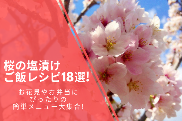桜の塩漬けご飯レシピ18選 お花見やお弁当にぴったりの簡単メニュー大集合 まいにちrainbow